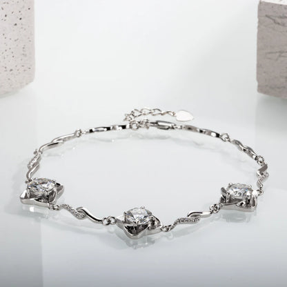 ‘Coverfield’ 3ct moissanite diamond bracelet