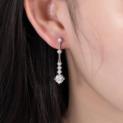 2.8cttw Moissanite Dangle Earrings