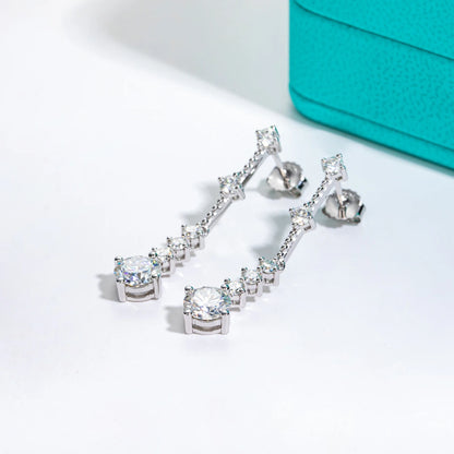 2.8cttw Moissanite Dangle Earrings