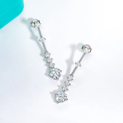 2.8cttw Moissanite Dangle Earrings