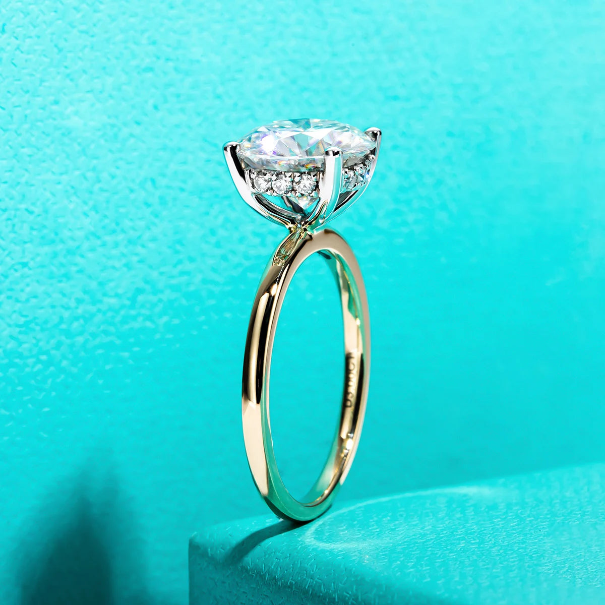 ‘Darla’ Solid Gold 3ct Moissanite Engagement Ring