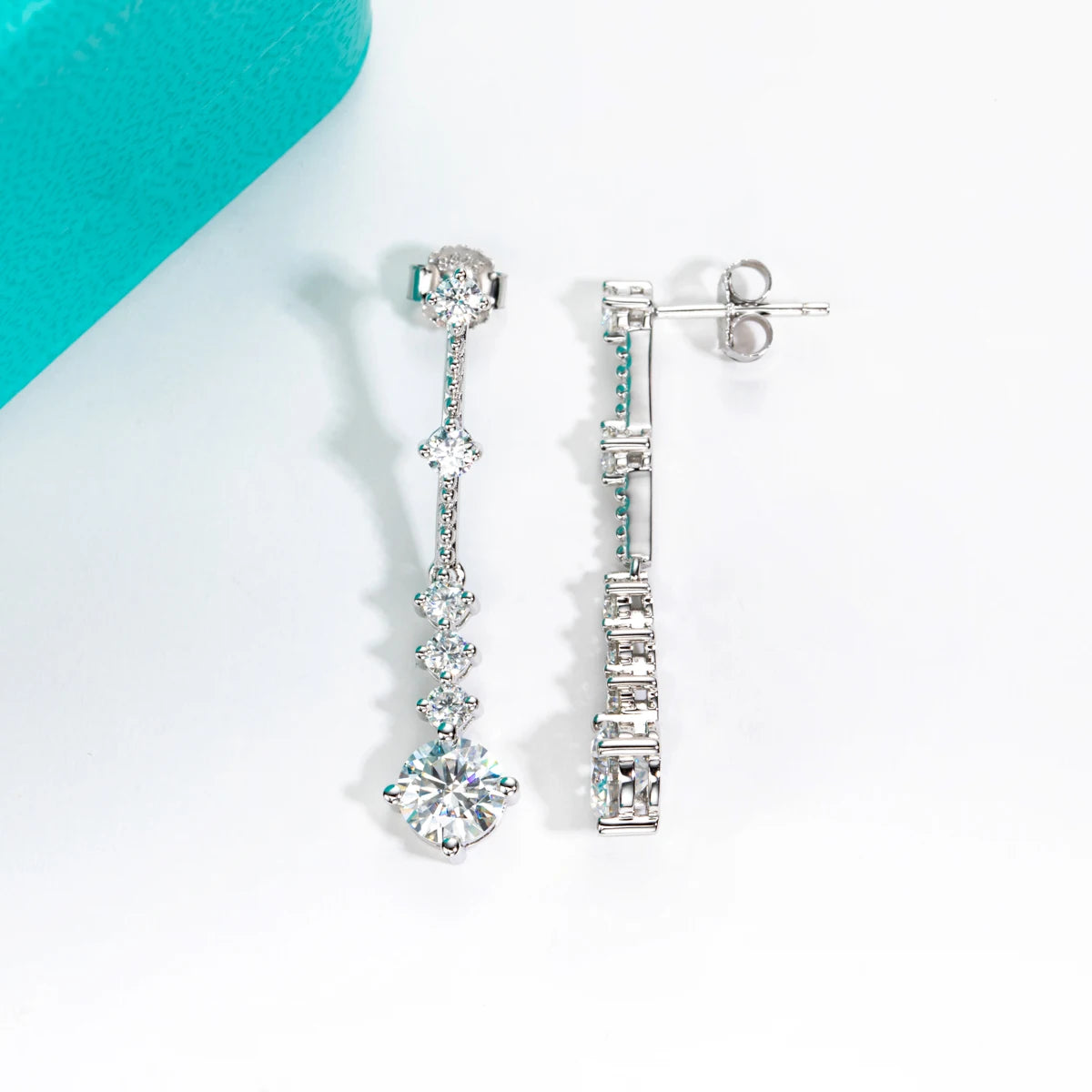 2.8cttw Moissanite Dangle Earrings