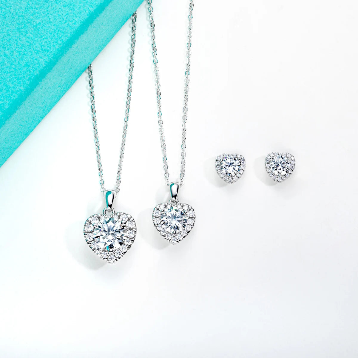 ‘Pure Heart’ 2ct luxury Moissanite Heart Set