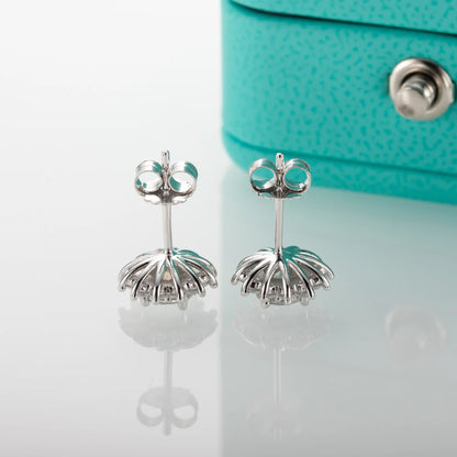 ‘Sunflower’ D Color Moissanite Diamond Earrings