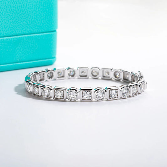 ‘Crown Princess’ 4.5mm D Color Round Cut Tennis Bracelet